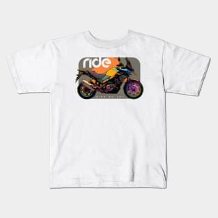 Ride suzuki v-strom 650xt cyber Kids T-Shirt